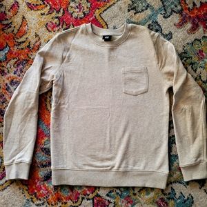 H&M Men's Oatmeal Pocket Sweatshirt XS